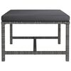 vidaXL Set de muebles de jardín 5 pzas y cojines ratán sintético gris