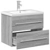 vidaXL Mueble de ba&ntilde;o con lavabo integrado gris Sonoma