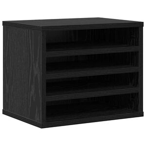 vidaXL Organizador de Escritorio Roble Negro 36 x 26 x 29,5 cm