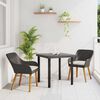 vidaXL Conjunto de Comedor de Jard&iacute;n 3 pcs Negro rat&aacute;n sint&eacute;tico