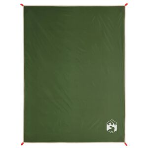vidaXL Manta de picnic con piquetas verde 205x155 cm