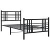 vidaXL Estructura cama sin colch&oacute;n con estribo metal negro 90x200 cm
