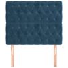 vidaXL Cabecero de cama azul oscuro 90x7x118/128 cm Terciopelo