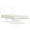 vidaXL Estructura cama sin colch&oacute;n con cabecero metal blanco 100x200cm