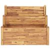 vidaXL Jardinera de 2 niveles madera maciza de acacia 110x75x84 cm