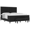 vidaXL Cama tipo Box Spring con colch&oacute;n Negro 180 x 200 cm tela