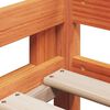 vidaXL Cama litera con techo madera maciza pino marrón 90x200 cm