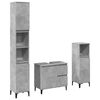 vidaXL Set muebles de ba&ntilde;o 2 piezas madera contrachapada gris hormig&oacute;n