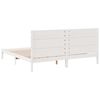 vidaXL Cama extralarga sin colch&oacute;n madera maciza blanca 180x210 cm