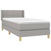 vidaXL Cama box spring con colch&oacute;n tela gris claro 90x190 cm