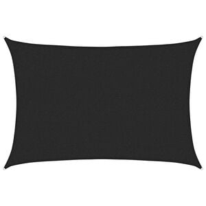 vidaXL Toldo de vela negro HDPE 160 g/m&sup2; 2x2,5 m