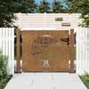 vidaXL Puerta de jard&iacute;n 100x100 cm de acero corten con dise&ntilde;o de &aacute;rbol