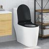 vidaXL Asiento de WC Ajustable Negro 48,5 x 36 x 5 cm Polipropileno