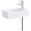 vidaXL Lavabo de ba&ntilde;o con grifo y desag&uuml;e Cromado 45,5 x 25,5 x 13 cm