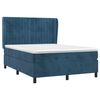 vidaXL Cama box spring con colch&oacute;n terciopelo azul oscuro 140x190 cm