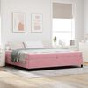 vidaXL Estructura de cama con colch&oacute;n Rosa 200 x 200 cm tela