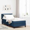 vidaXL Cama tipo Box Spring con colch&oacute;n Azul 200 x 90 cm Poli&eacute;ster