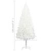 vidaXL Árbol de Navidad preiluminado con luces y bolas blanco 120 cm