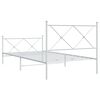 vidaXL Estructura cama sin colch&oacute;n con estribo metal blanco 107x203 cm