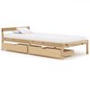 vidaXL Estructura de cama con 2 cajones madera maciza pino 100x200 cm