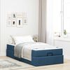 vidaXL Estructura de cama con colch&oacute;n con colch&oacute;n 2 pcs Azul tela
