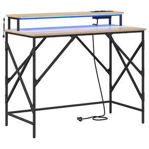 vidaXL Escritorio Roble Sonoma 100 x 50 x 86,5 cm Madera de ingenier&iacute;a
