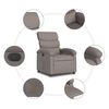 vidaXL Sillón reclinable eléctrico tela gris taupé