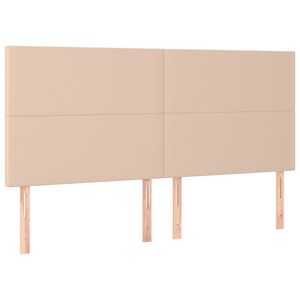 vidaXL Cabecero Capuchino 200x5x118/128 cm Piel Sint&eacute;tica