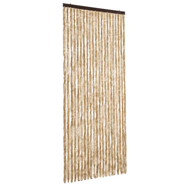 vidaXL Cortina mosquitera de chenilla beige 90x200 cm