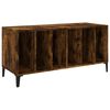 vidaXL Mueble discos madera contrachapada roble ahumado 100x38x48 cm