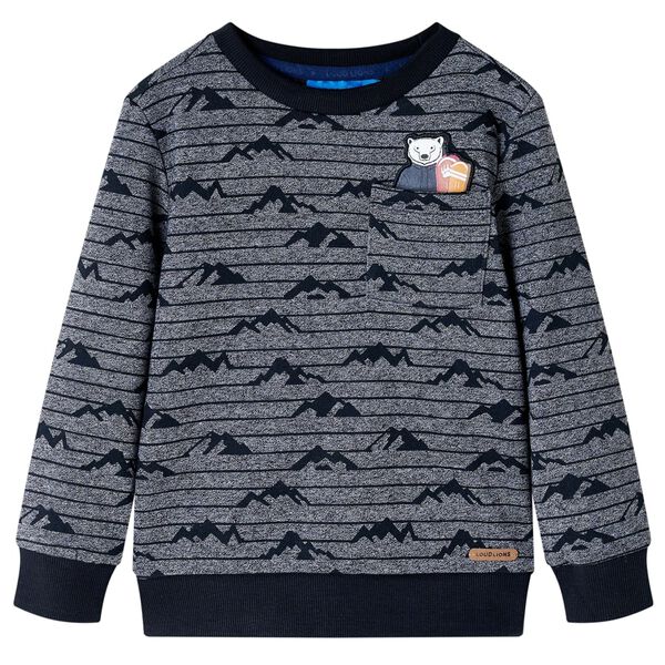 Sudadera infantil azul marino m&eacute;lange 128