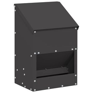 vidaXL Comedero para pollos Negro 21 x 16 x 33 cm 3 kg