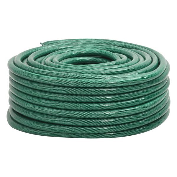 vidaXL Manguera de jard&iacute;n PVC verde 1" 30 m
