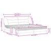vidaXL Cama con colch&oacute;n Hvar tela color crema 200x200 cm
