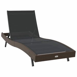 vidaXL Tumbona Marrón 70 x 197 x 82 cm Rattan Sintético y Metal