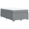 vidaXL Cama box spring con colch&oacute;n tela gris claro 120x190 cm