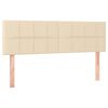 vidaXL Cama box spring con colch&oacute;n tela color crema 140x190 cm