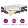 vidaXL Cama tipo Box Spring Marr&oacute;n Oscuro 140 x 200 cm tela