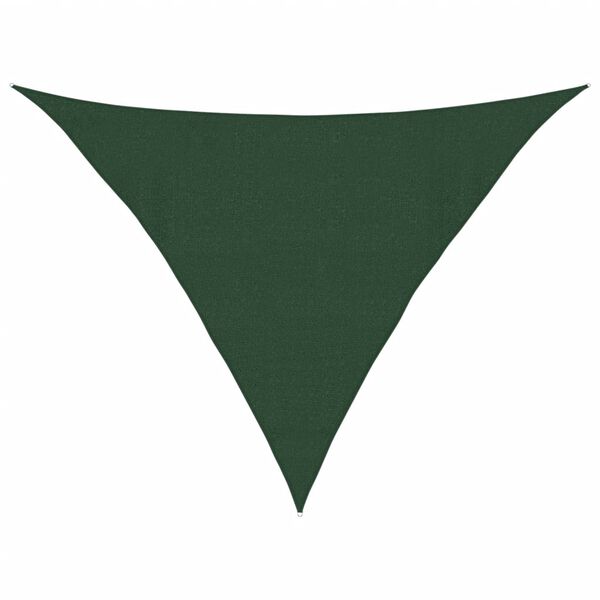 vidaXL Toldo de vela verde oscuro HDPE 160 g/m&sup2; 4x4x5,8 m