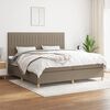 vidaXL Cama box spring con colch&oacute;n tela gris taupe 200x200 cm