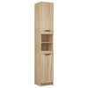 vidaXL Armario de ba&ntilde;o madera ingenier&iacute;a roble Sonoma 32x34x188,5 cm