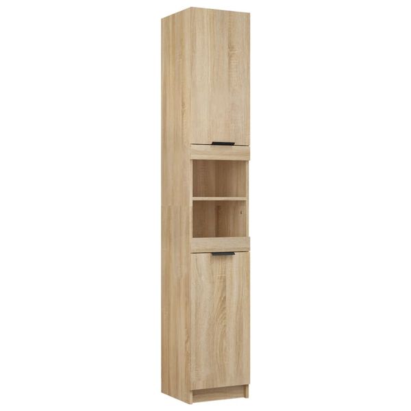 vidaXL Armario de ba&ntilde;o madera ingenier&iacute;a roble Sonoma 32x34x188,5 cm