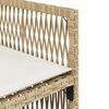 vidaXL Set comedor de jard&iacute;n 5 pzas con cojines rat&aacute;n sint&eacute;tico beige