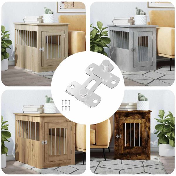 vidaXL Cerradura de puerta 12 pcs Plateado 70 x 8 mm Acero