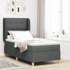 vidaXL Cama con Somier y Colch&oacute;n Gris Oscuro 90x190 cm de Tela tela