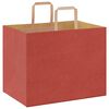 vidaXL Bolsas de papel con asas 50 uds rojo 32x22x24 cm