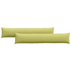 vidaXL Cojines de sof&aacute; 2 pcs Verde claro 200 x 40 cm tela