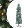 vidaXL &Aacute;rbol Navide&ntilde;o Artificial Delgado Verde y blanco 180 cm