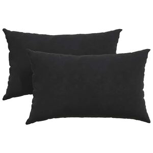 vidaXL Cojines de sof&aacute; 2 pcs Negro 50 x 30 cm Tela de pana