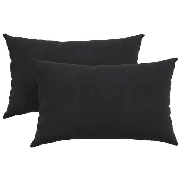vidaXL Cojines de sof&aacute; 2 pcs Negro 50 x 30 cm Tela de pana